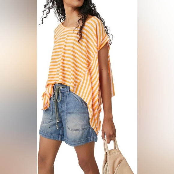 NWOT We The Free Striped Angel Tee - Picture 2 of 2